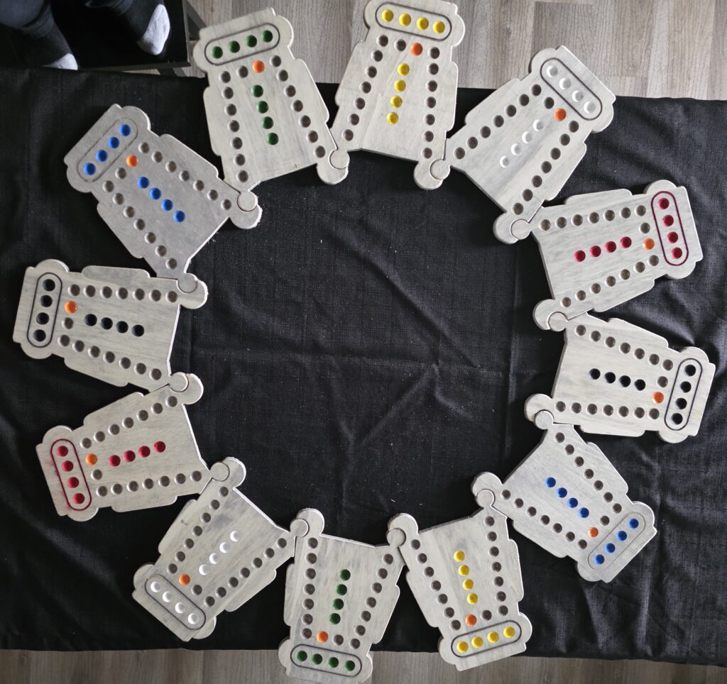 Orbitz modular wooden board game – 12 board bundle